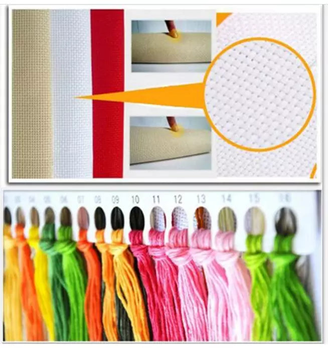 Cross Stich Kreuzstich Stickpackung BILD- Nähstube 40x40cm