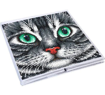 Craft Buddy Crystal Art Faltbare Aufbewahrungsbox – 30 x 30 cm – Katze