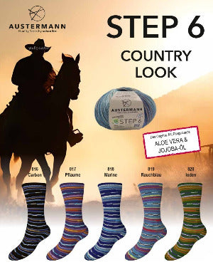 Country Look Step 6 Austermann Sockenwolle 150gr  EigenArt-Anat
