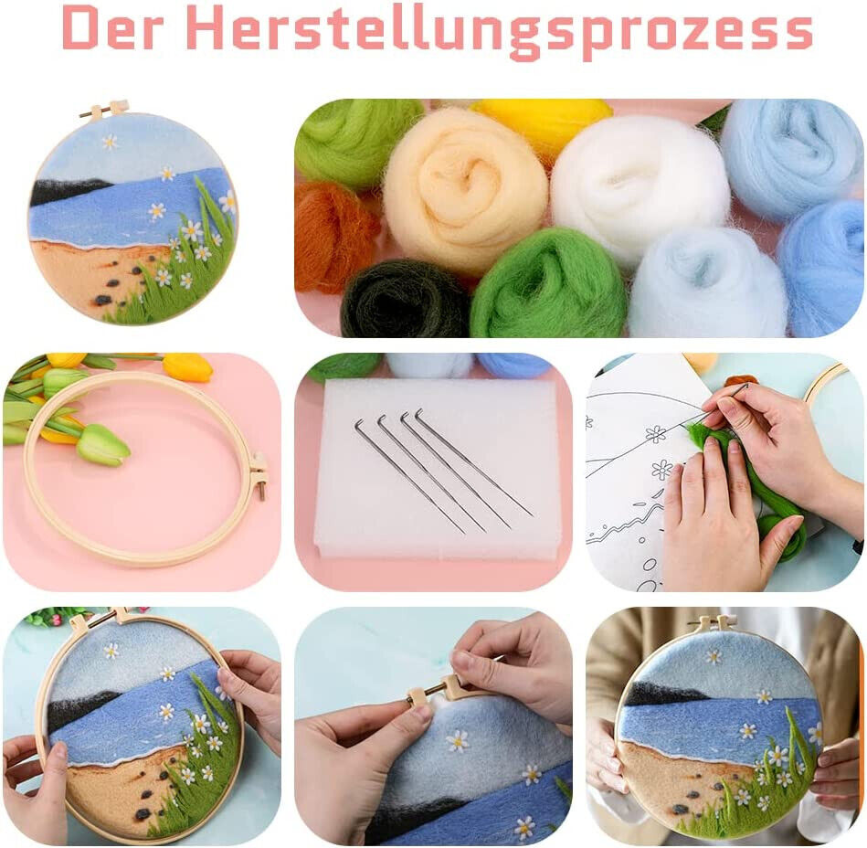 DIY Filzpackung mit Rahmen Berg Fuji