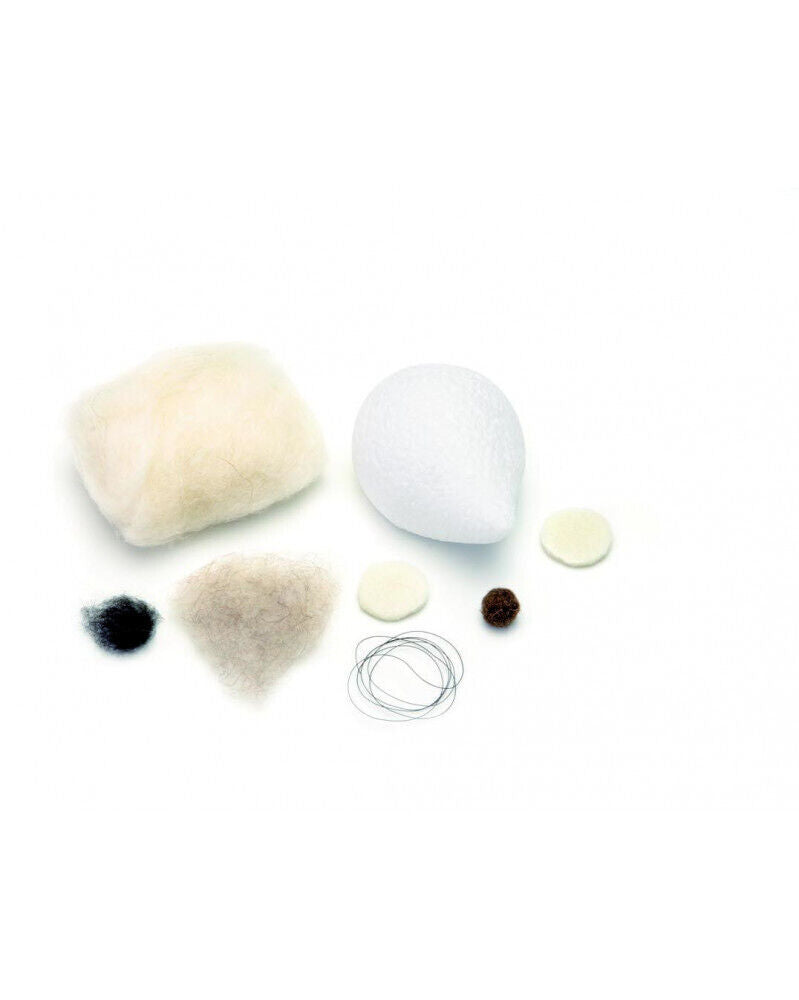 Glorex Filz-Bastelset Maus ,creme,braun