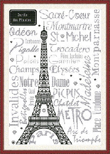 Cross Stich Vorgedruckte Stickpackung BILD- PARIS EIFELTURM 65x90cm