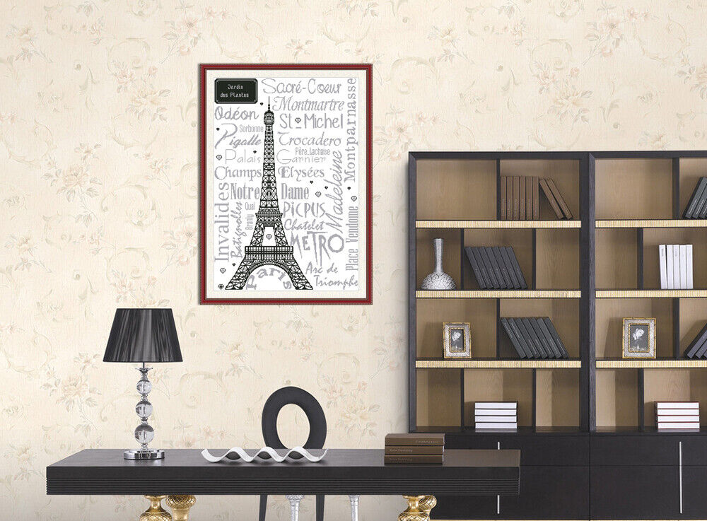 Cross Stich Vorgedruckte Stickpackung BILD- PARIS EIFELTURM 65x90cm
