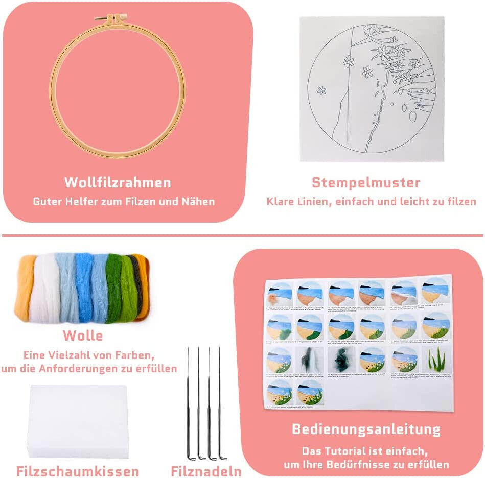 DIY Filzpackung mit Rahmen Berg Fuji