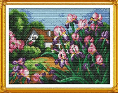 Cross Stich Kreuzstickerei Kreuzstich Stickpackung Lilienfeld 47x37cm