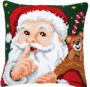 VERVACO Kreuzstich Packung Kissen-Weihnachtsmann inkl. Material