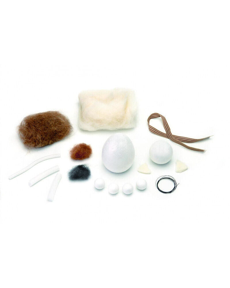 Glorex Filz-Bastelset Katze ,creme,braun