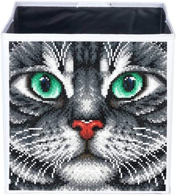 Craft Buddy Crystal Art Faltbare Aufbewahrungsbox 30 x 30 cm Katze