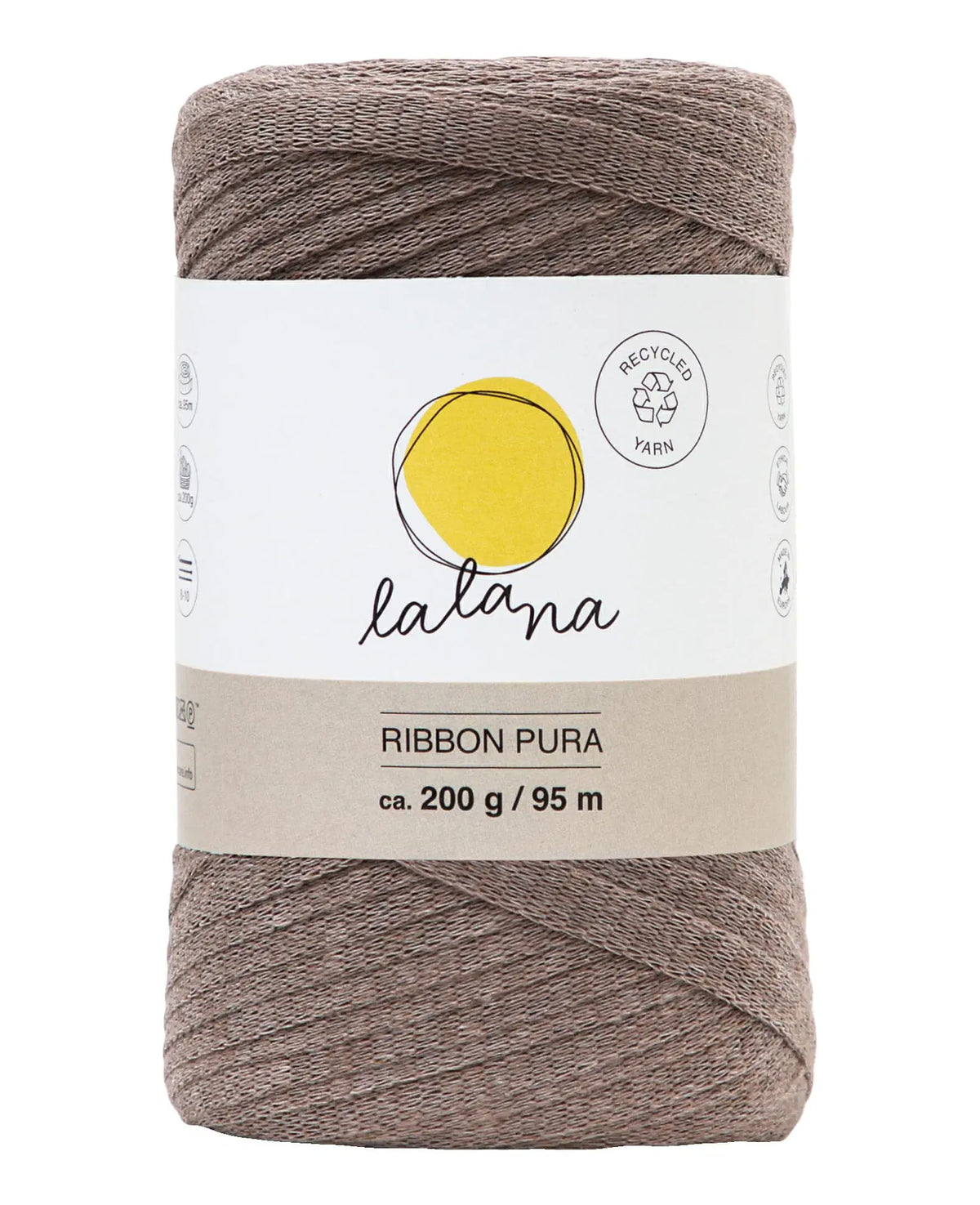 Garn Ribbon Lalana Ribbon Pura ,Garn für kreative Projekte,Bandgarn,100% recycled ...