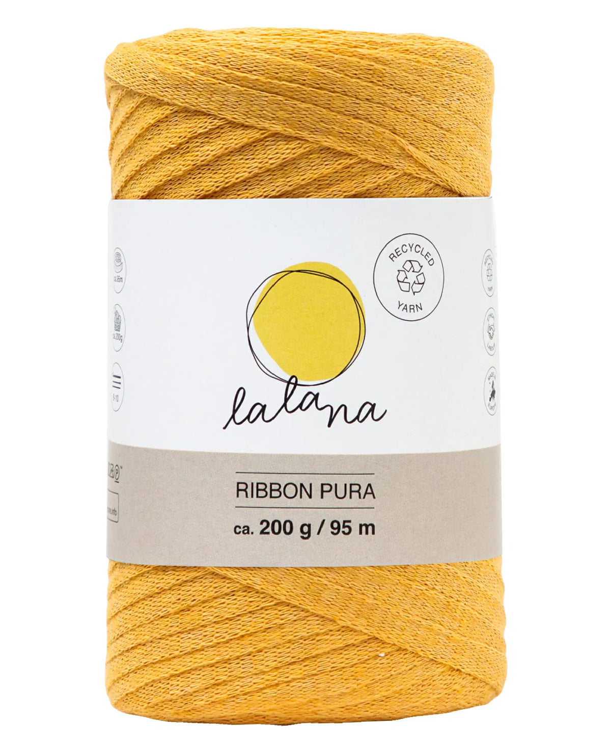 Garn Ribbon Lalana Ribbon Pura ,Garn für kreative Projekte,Bandgarn,100% recycled ...
