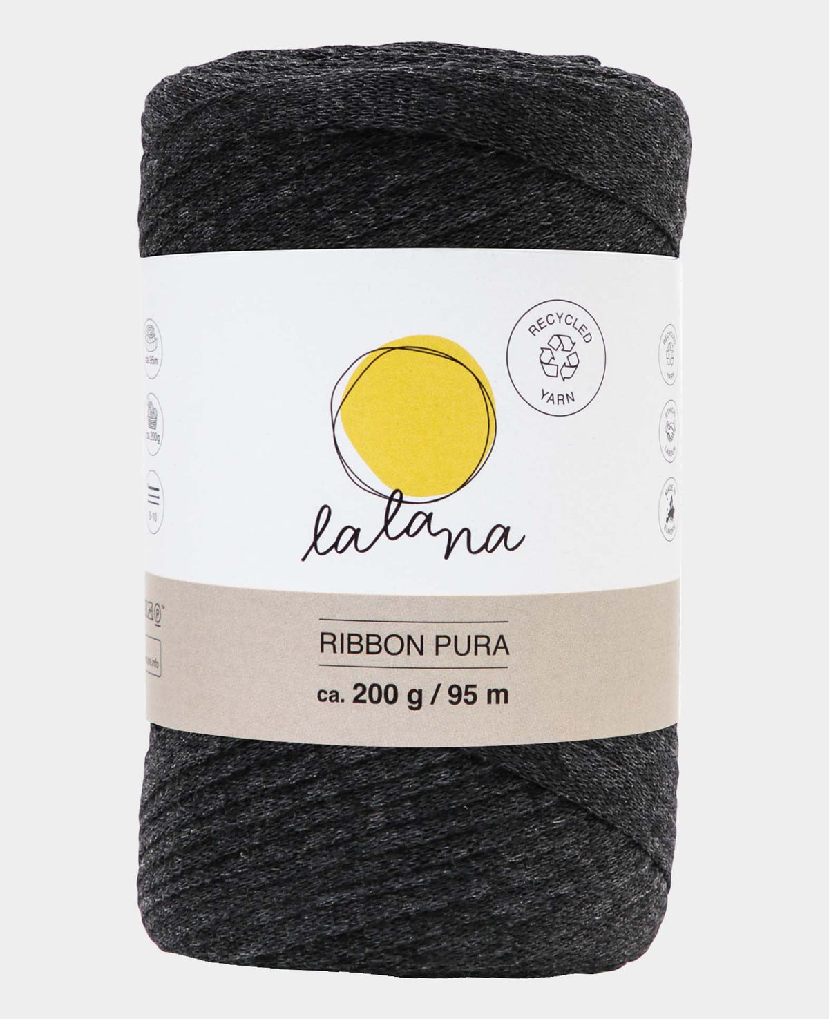 Garn Ribbon Lalana Ribbon Pura ,Garn für kreative Projekte,Bandgarn,100% recycled ...