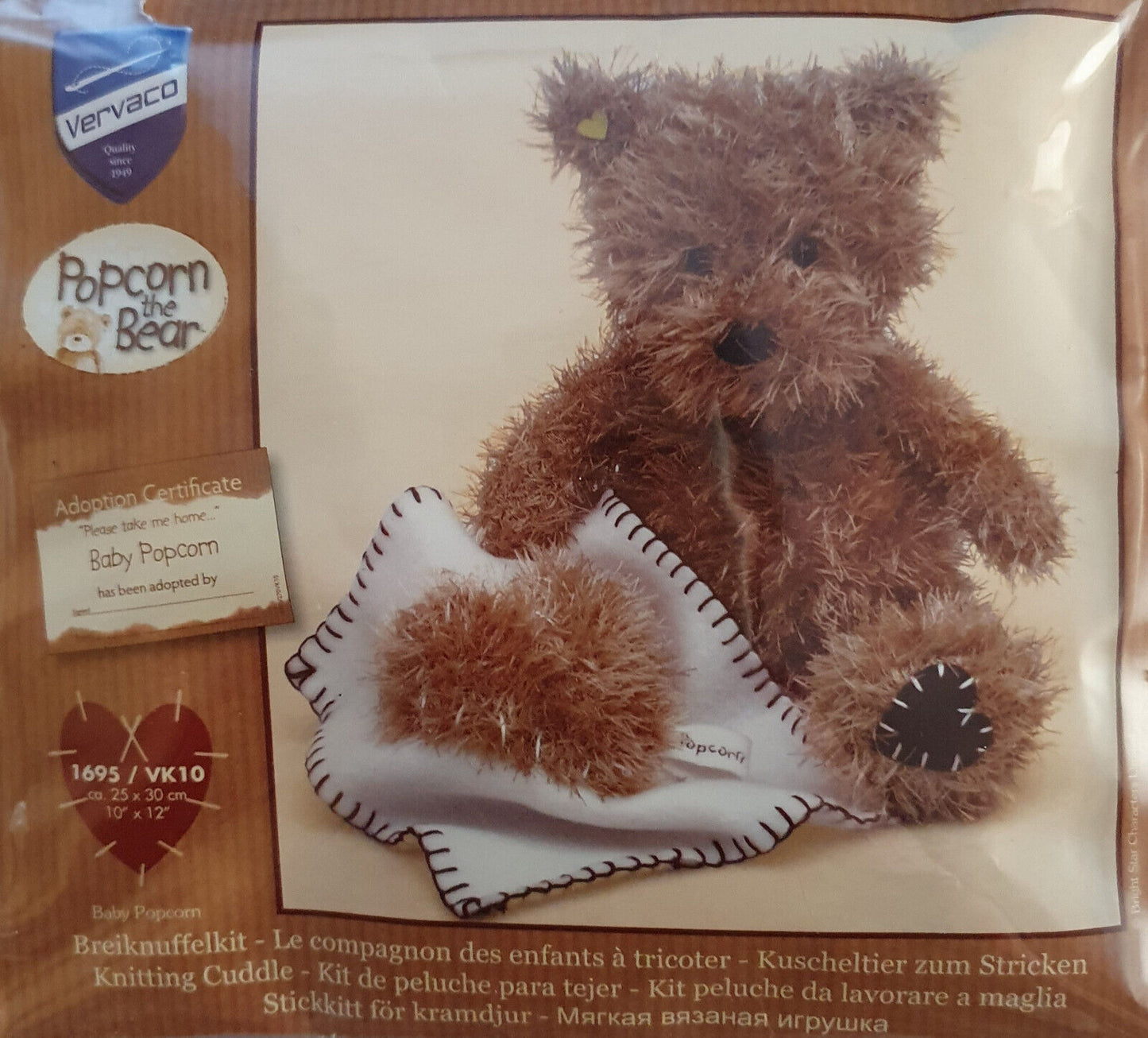 Vervaco Strickset- Bär- Popcorn the Bear zum selberstricken