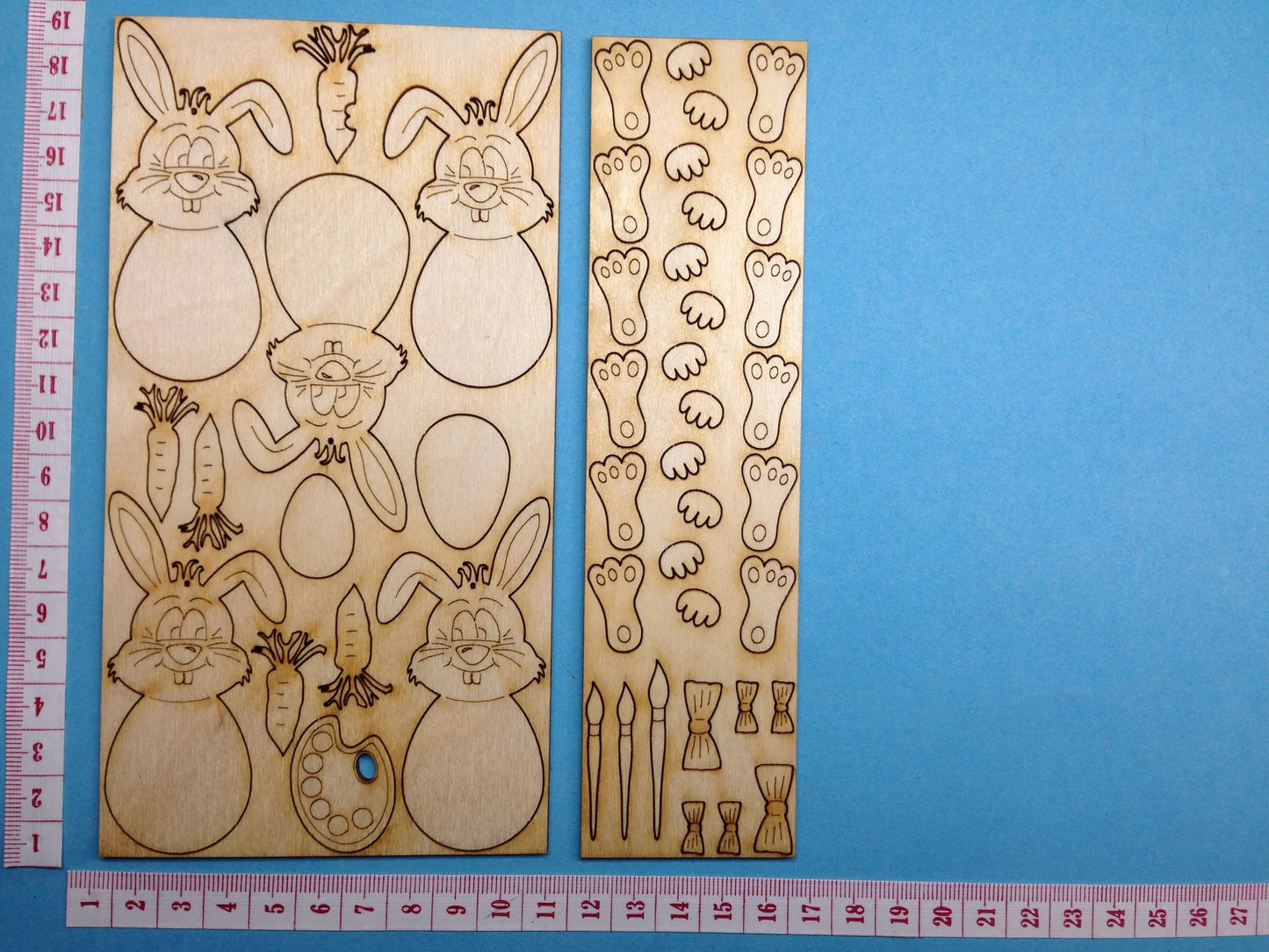 Hasen zum Hängen aus Holz 6cm