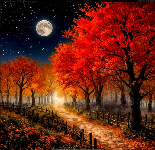 Cross Stich Kreuzstich Stickpackung BILD-Nacht 40x40cm