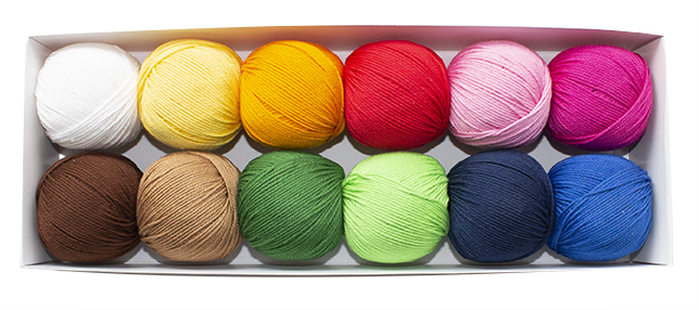 Kartopu Colour Box 12 x 25 g,100% Baumwolle