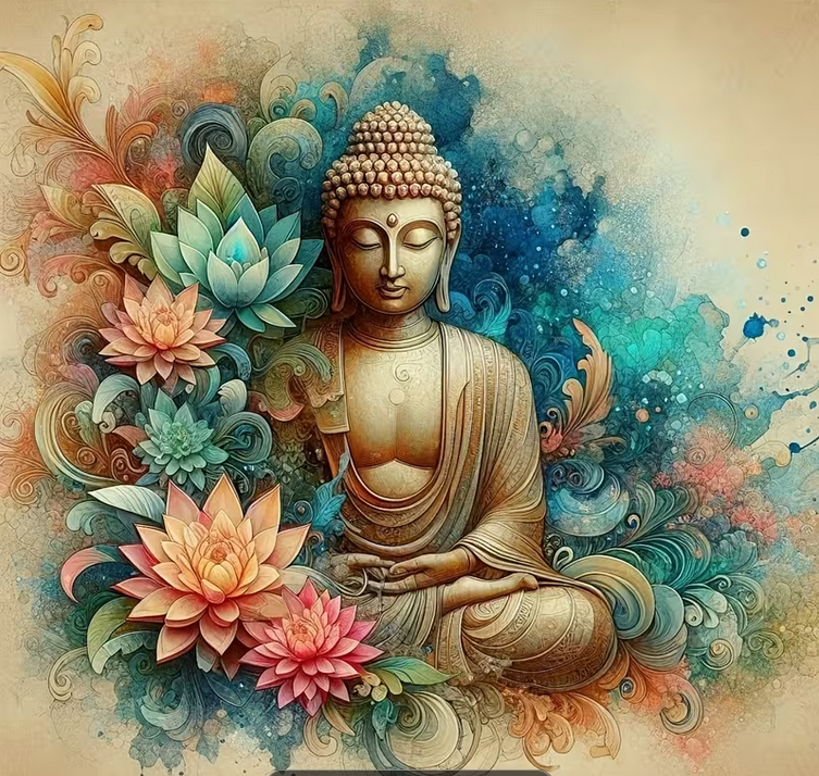 Cross Stich Kreuzstich Stickpackung BILD-Indien 40x40cm