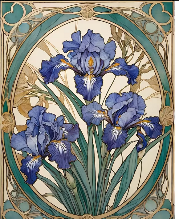 Cross Stich Kreuzstich Stickpackung BILD-LIlien 30x40cm