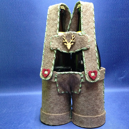 Lederhose aus Filz zum Nähen, braunmeliert