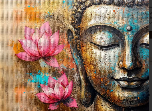 Cross Stich Kreuzstich Stickpackung BILD-Magnolien 50x40cm