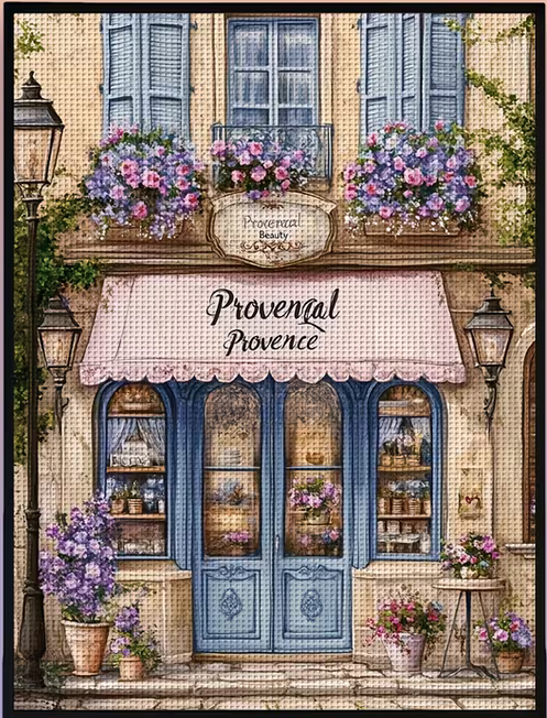 Cross Stich Kreuzstich Stickpackung BILD-Provence 30x40cm