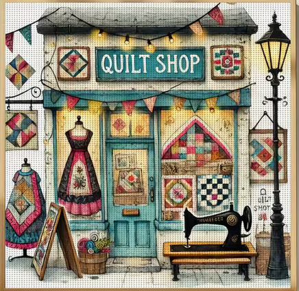 Cross Stich Kreuzstich Stickpackung BILD-Quilt 40x40cm