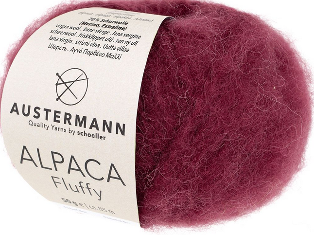 Alpaca Fluffy von Austermann® 100 % Natur,50gr,85m