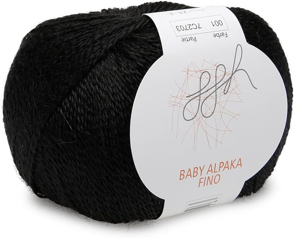 ggh Baby Alpaka Fino - 100% Baby Alpaka Wolle - 25g Wolle zum Stricken oder Häkeln - Lacegarn