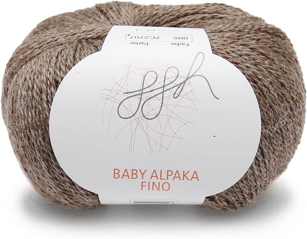 ggh Baby Alpaka Fino - 100% Baby Alpaka Wolle - 25g Wolle zum Stricken oder Häkeln - Lacegarn