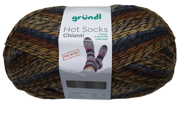 Hot Socks 6-fädig Chianti von Gründl