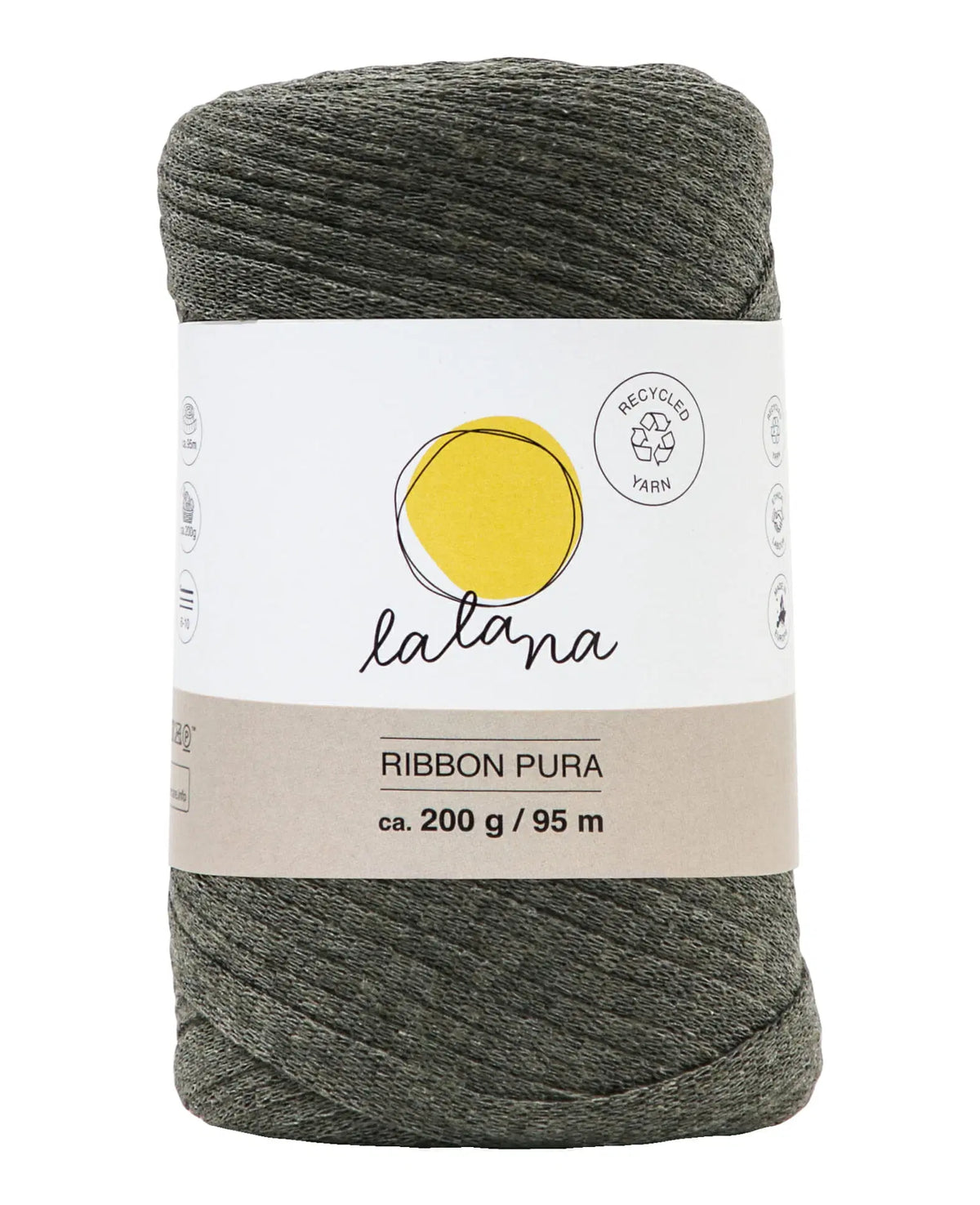 Garn Ribbon Lalana Ribbon Pura ,Garn für kreative Projekte,Bandgarn,100% recycled ...
