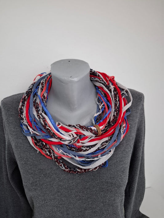 Loop-Schal Neptun, handgeknüpft Wintervariante