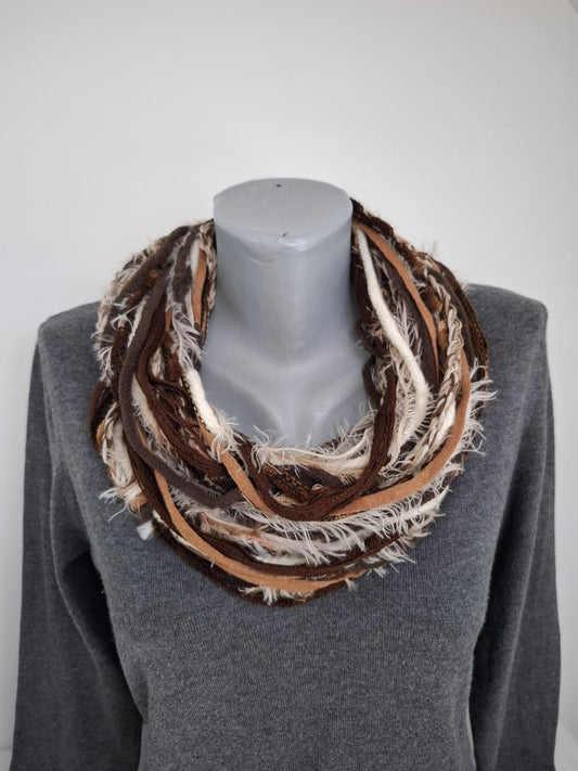Loop-Schal Baum,  handgeknüpft Wintervariante