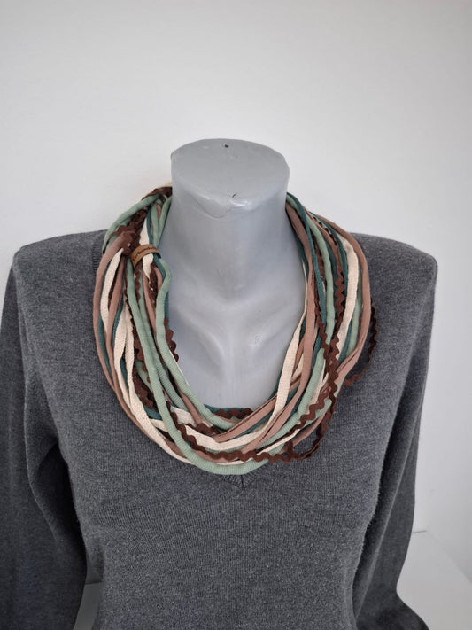 Loop-Schal Pastel, handgeknüpft