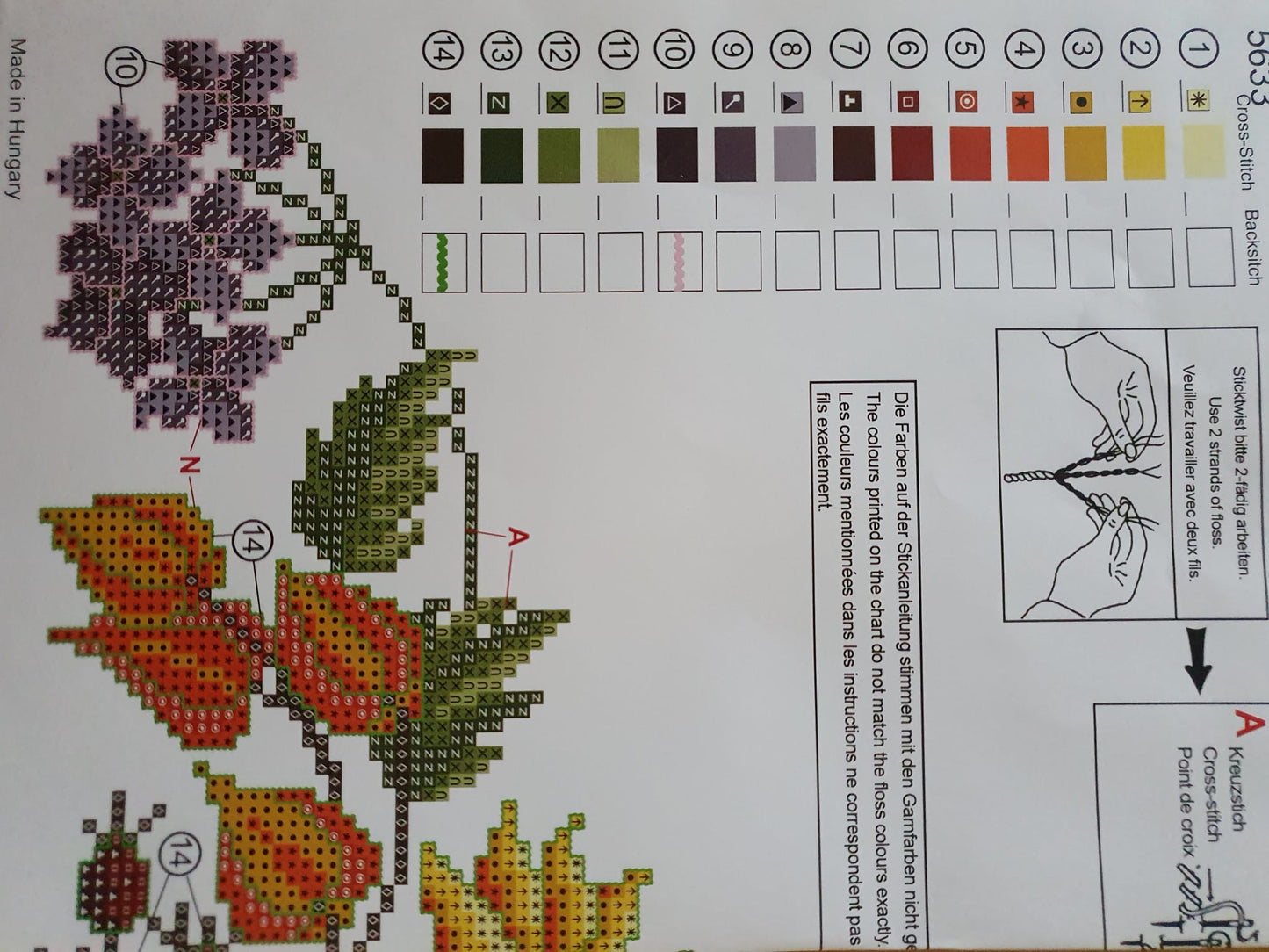Duftin Stickpackung Mitteldecke Spätsommer, Kreuzstich 80x80cm