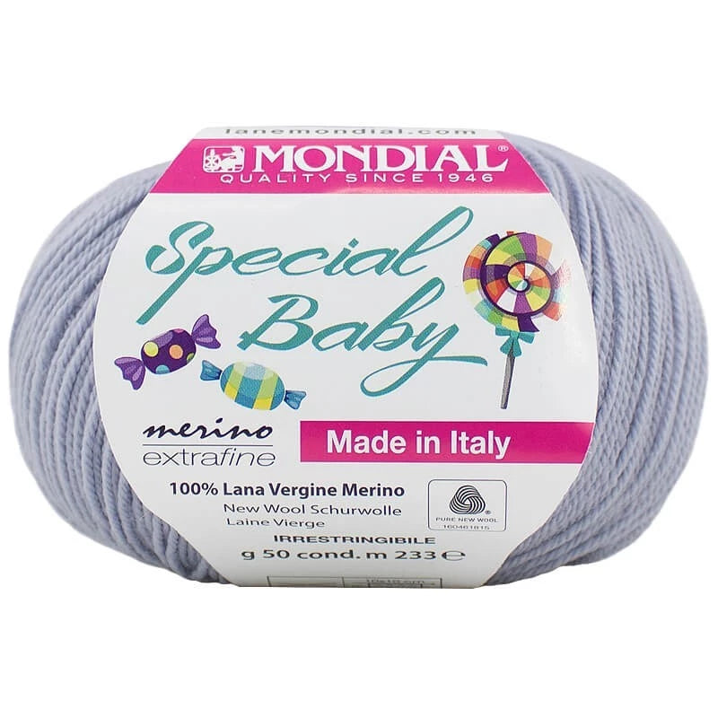 Mondial Special Baby 50gr,100% Merino-Schurwolle.