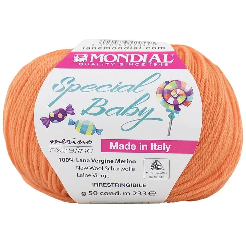 Mondial Special Baby 50gr,100% Merino-Schurwolle.