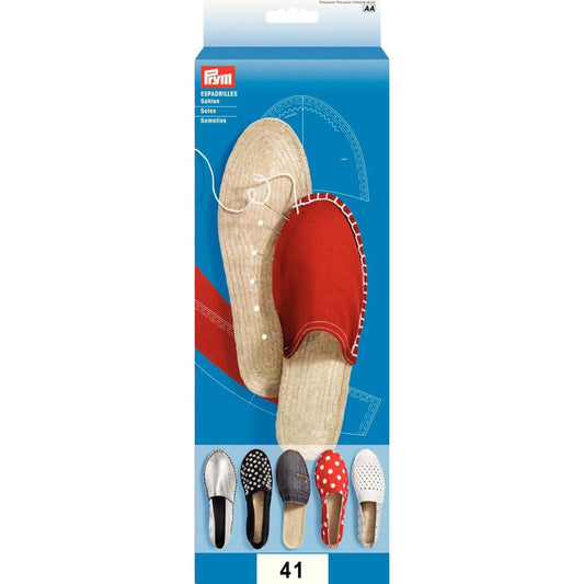 Prym Espadrilles-Sohlen, Farbe: natur, Material: Jute und Gummi.