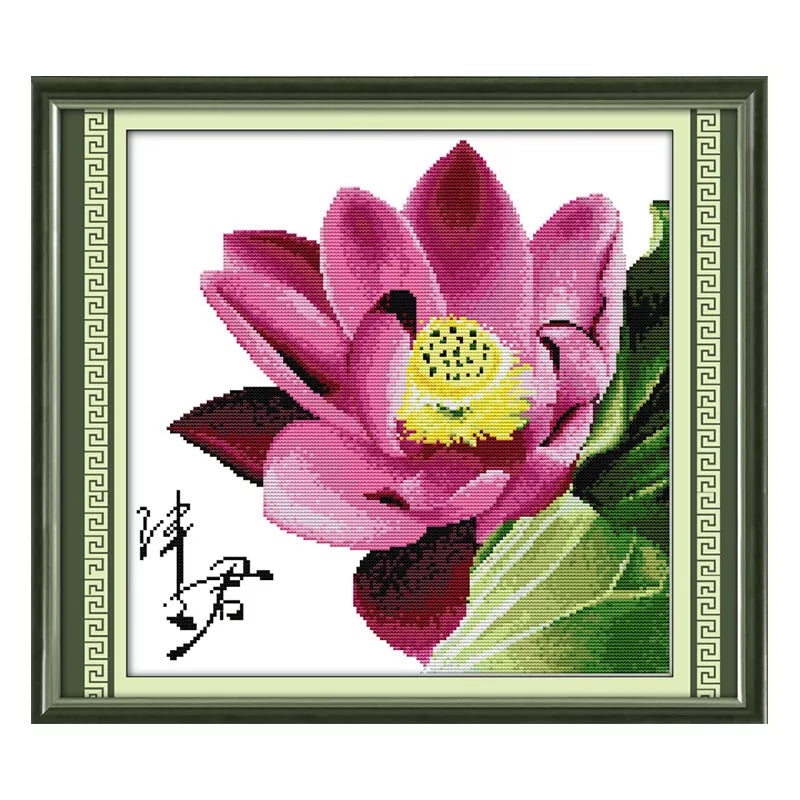 Cross Stich Kreuzstickerei Kreuzstich Stickpackung Lotus 1 47x47cm